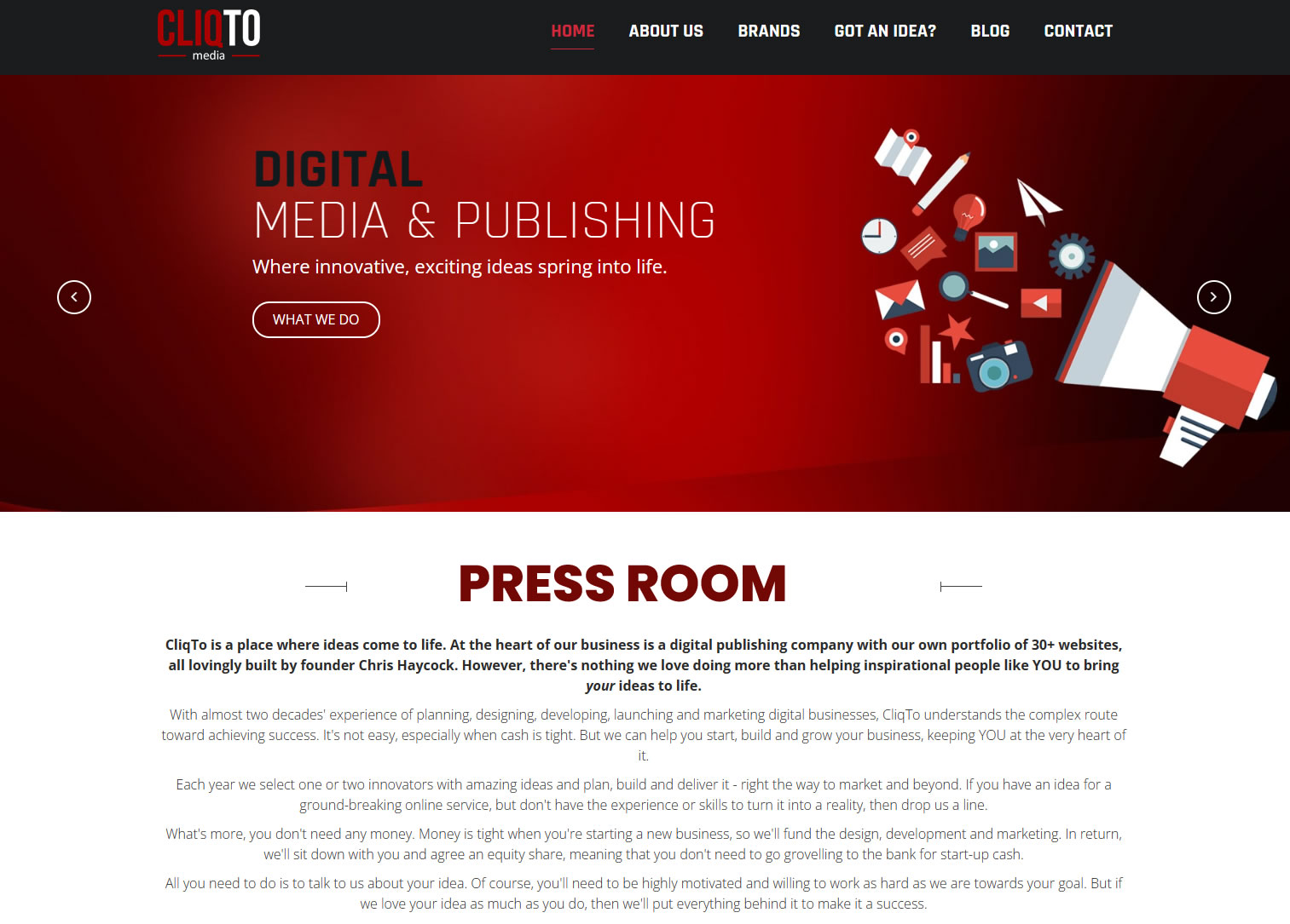 Online press room